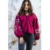 Embroidered blouse "Harmony" mauve
